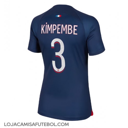 Camisa de Futebol Paris Saint-Germain Presnel Kimpembe #3 Equipamento Principal Mulheres 2023-24 Manga Curta